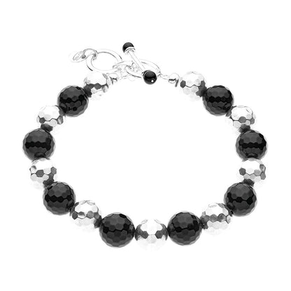 Obsidian Grain Bracelet